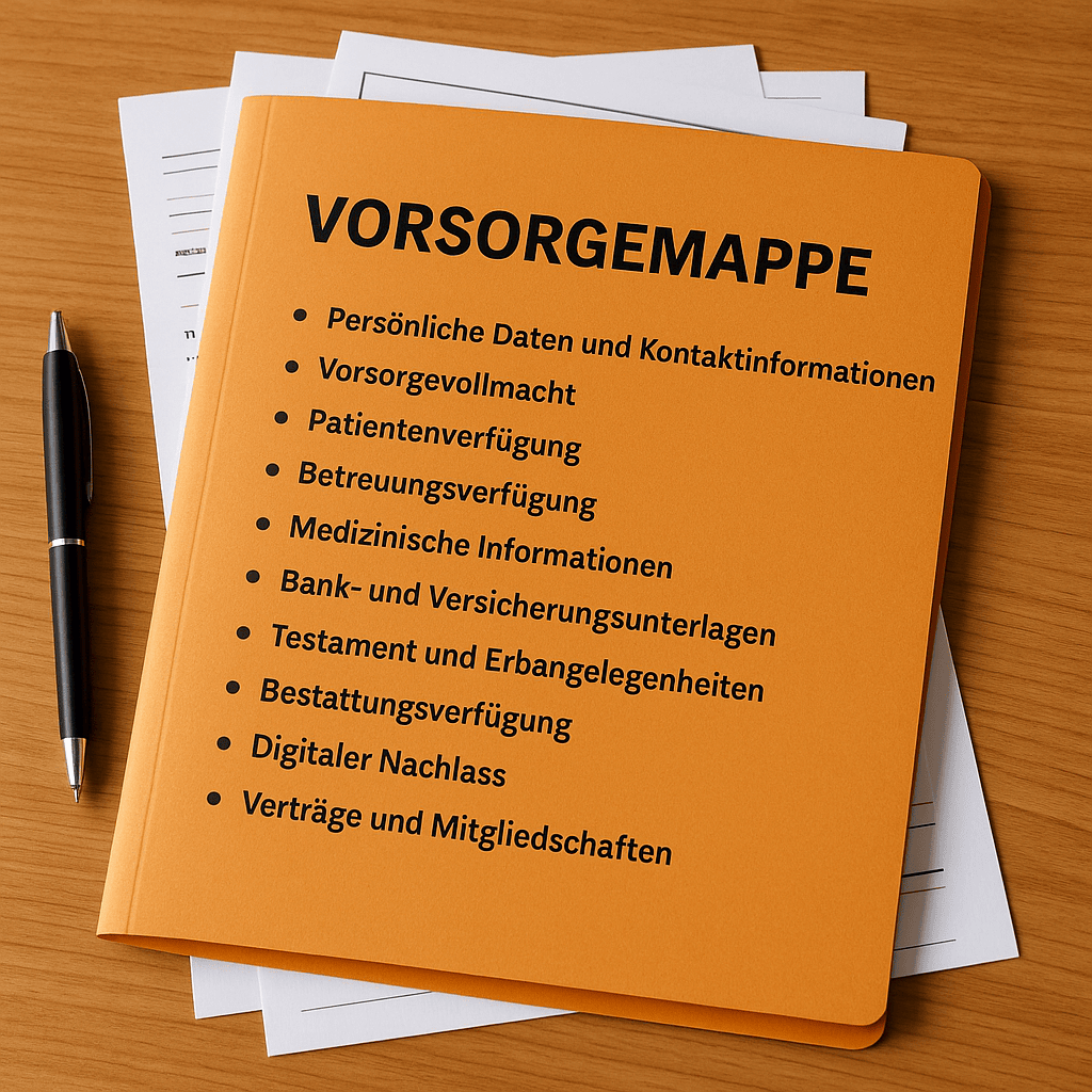 Vorsorgemappe, was gehört rein